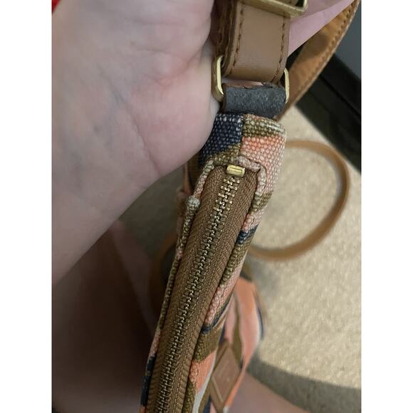 Fossil Preston Floral Cowhide Leather Crossbody Bag Purse Expandable Zipper - Picture 15 of 16